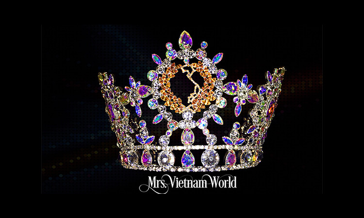 Choáng với chiếc vương miện bằng bạch kim và đá quý của Hoa hậu Mrs. Vietnam World 2017