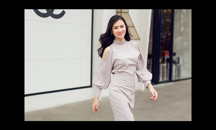 Hoa hậu Quốc Phương khoe dáng ngọc với thiết kế của David Wong